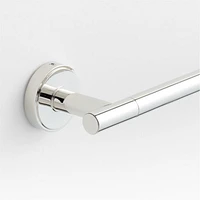 Modern Flat-End Polished Chrome Bath Towel Bar 18"