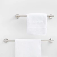 Modern Flat-End Polished Chrome Bath Towel Bar 18"