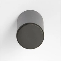 Modern Flat-End Cylinder Matte Black Cabinet Knob