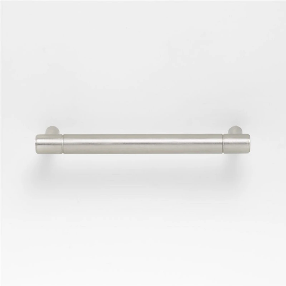 Modern 4" Flat-End Brushed Nickel Cabinet Drawer Bar Pull