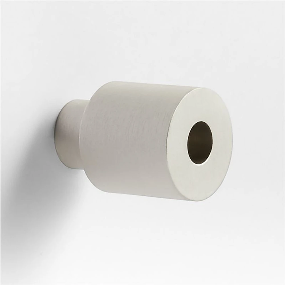 Modern Flat-End Pedestal Brushed Nickel Cabinet Knob