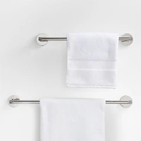 Modern Fluted Polished Chrome Bath Towel Bar 18"