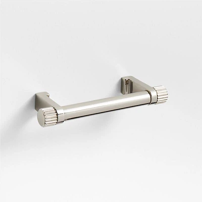 Modern 3" Fluted Polished Chrome Cabinet Drawer Bar Pull