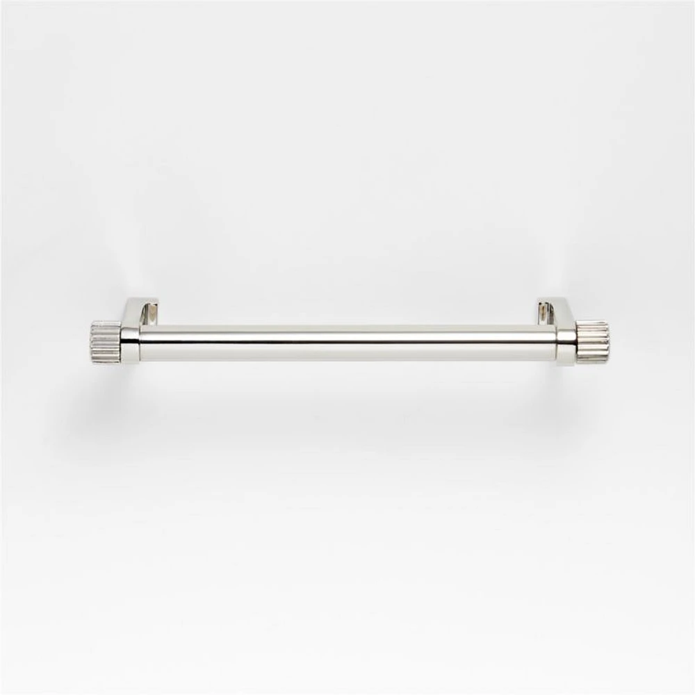 Modern 5" Fluted Polished Chrome Cabinet Drawer Bar Pull