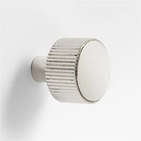 Modern Fluted Polished Chrome Cabinet Knob