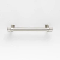 Modern 4" Fluted Brushed Nickel Cabinet Drawer Bar Pull