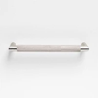 Modern Knurled 6" Brushed Nickel Cabinet Pull