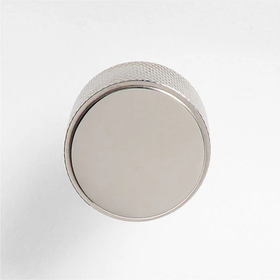 Modern Knurled Polished Chrome Knob
