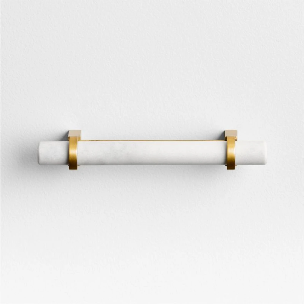 Modern Marble Brushed Brass Cabinet Drawer Bar Pull 4"