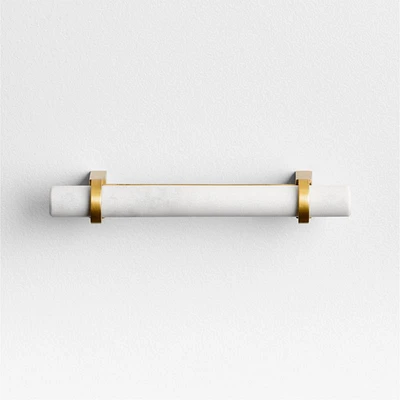 Modern Marble Brushed Brass Cabinet Drawer Bar Pull 4"