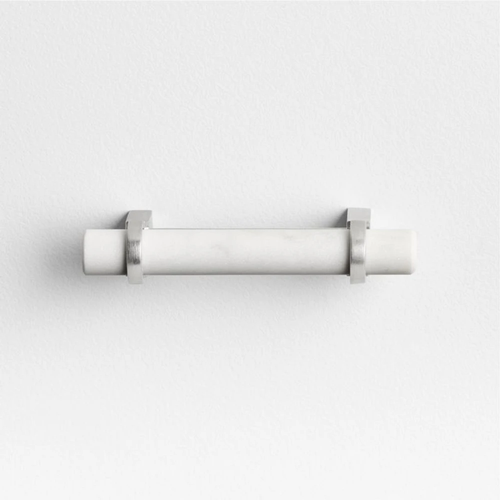 Modern Marble Silver Cabinet Drawer Bar Pull 3"