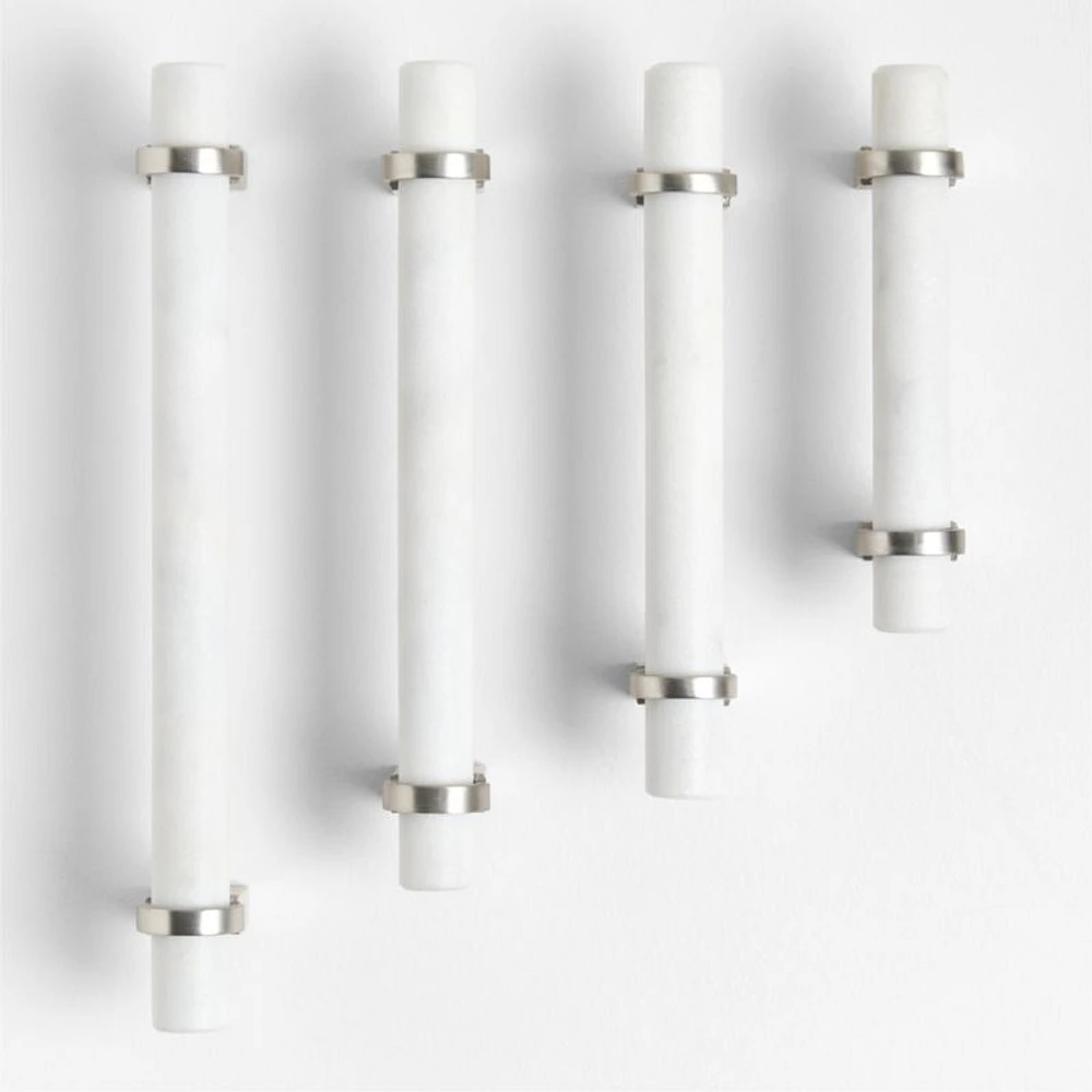 Modern Marble Silver Cabinet Drawer Bar Pull 3"