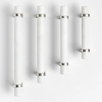 Modern Marble Silver Cabinet Drawer Bar Pull 3"