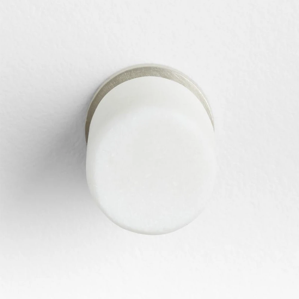 Modern Marble Silver Cabinet Knob