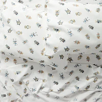 Stay Cool Modern Robot Organic Cotton Kids Twin Sheet Set