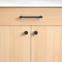 Modern 4" Fluted Matte Black Cabinet Drawer Bar Pull