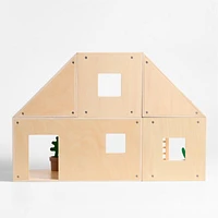 Modern Modular Wooden Kids Dollhouse with 20-Piece Furniture Set