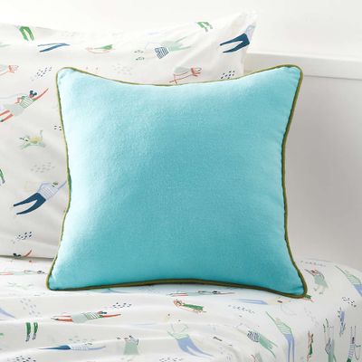 Teal and Blue Modern Pillow