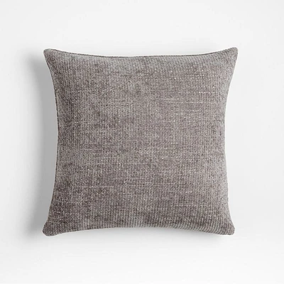Monarch Chenille 18x18 Grey Throw Pillow Cover