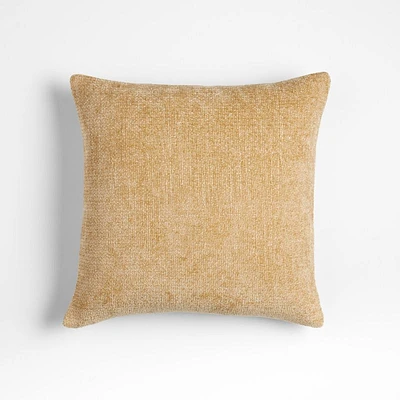Monarch Chenille 18x18 Ocher Yellow Throw Pillow Cover