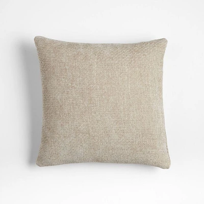 Monarch Chenille 18x18 Sand Beige Throw Pillow Cover