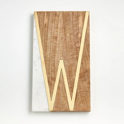 "W" Monogrammed Serving Board