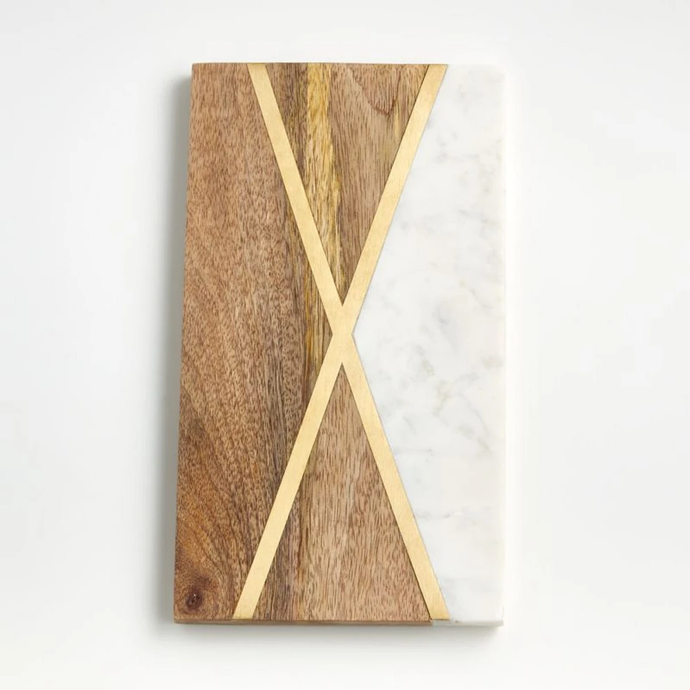 "X" Monogrammed Serving Board