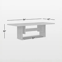 Monroe 94" Oak Wood Dining Table