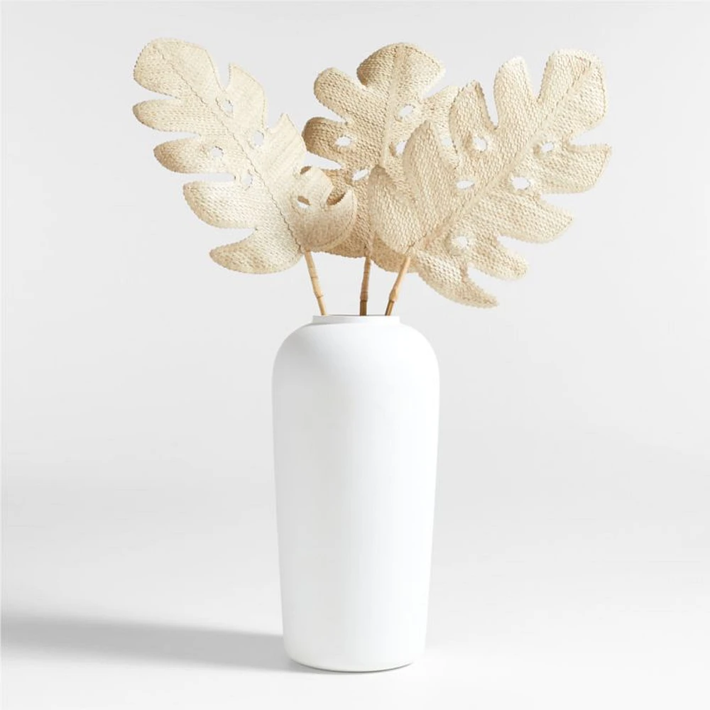 Faux Monstera Rattan Leaf
