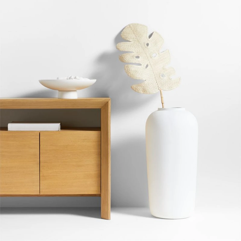 Faux Monstera Rattan Leaf