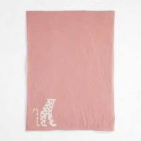 Moremi Reversible Pink Cheetah Cashmere Blend Baby Stroller Blanket