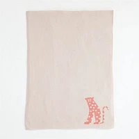 Moremi Reversible Pink Cheetah Cashmere Blend Baby Stroller Blanket