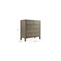 Morris Ash Grey 5-Drawer Chest