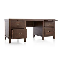 Morris 72" Chocolate Brown Executive Desk