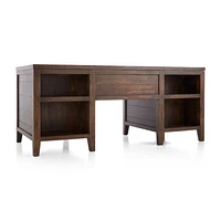 Morris 72" Chocolate Brown Executive Desk