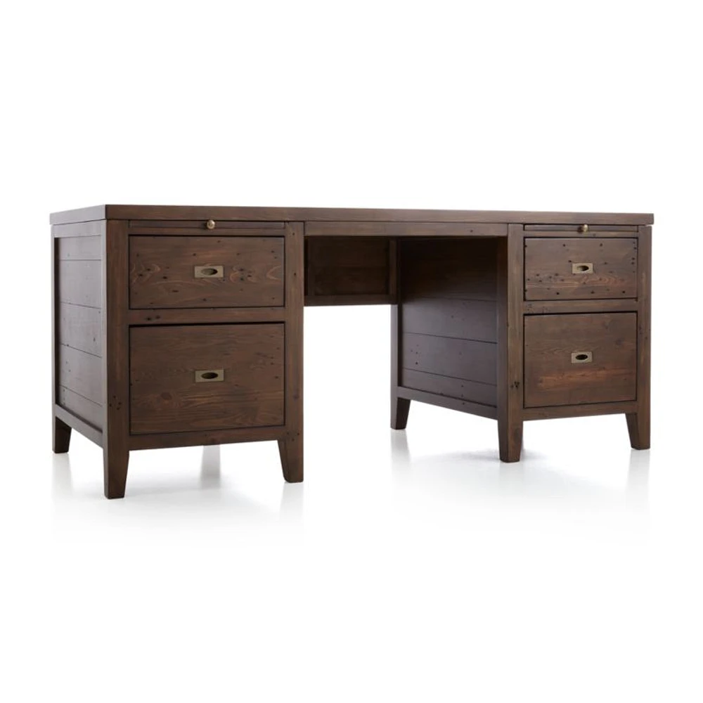 Morris 72" Chocolate Brown Executive Desk