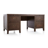 Morris 72" Chocolate Brown Executive Desk