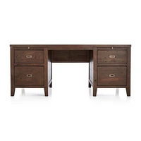 Morris 72" Chocolate Brown Executive Desk