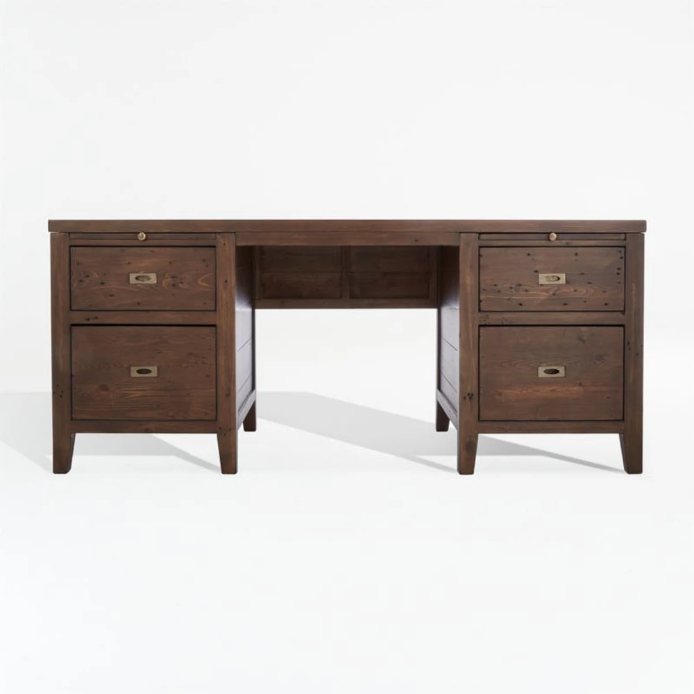 Morris 72" Chocolate Brown Executive Desk