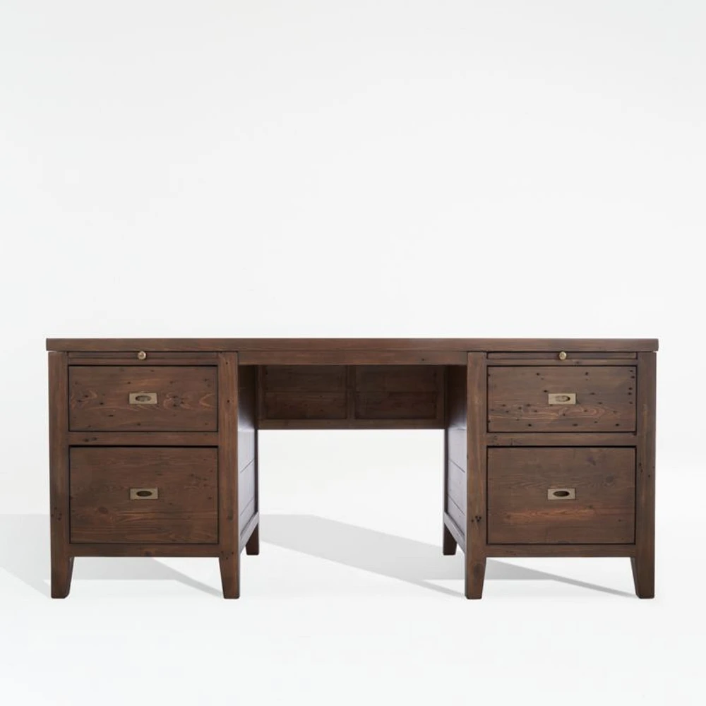 Morris 72" Chocolate Brown Executive Desk