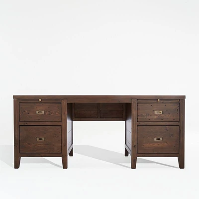 Morris 72" Chocolate Brown Executive Desk