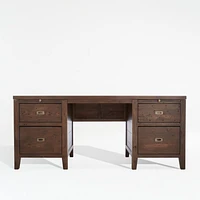 Morris 72" Chocolate Brown Executive Desk