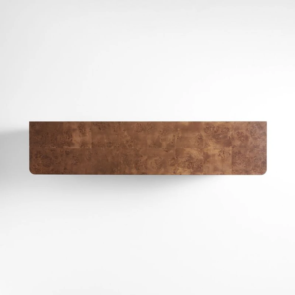 Mota 80" Dark Burl Wood Storage Media Console