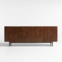 Mota 80" Dark Burl Wood Storage Media Console
