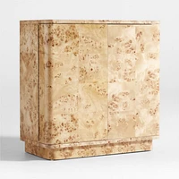 Mota Natural Burl Wood Bar Cabinet