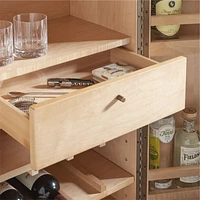 Mota Natural Burl Wood Bar Cabinet
