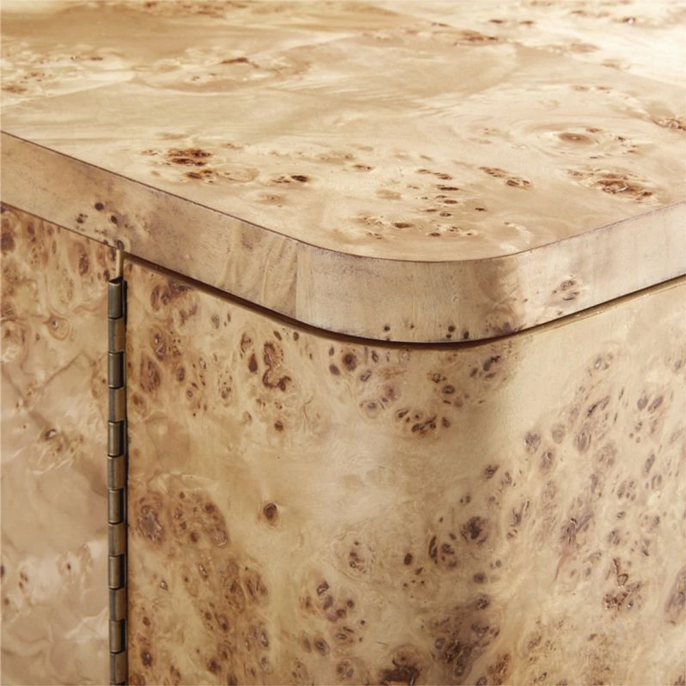 Mota Natural Burl Wood Bar Cabinet