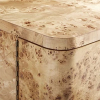 Mota Natural Burl Wood Bar Cabinet