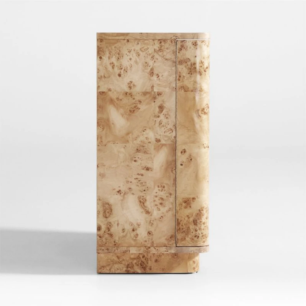 Mota Natural Burl Wood Bar Cabinet