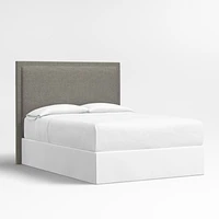 Meraux 56" Dark Grey Upholstered King Headboard